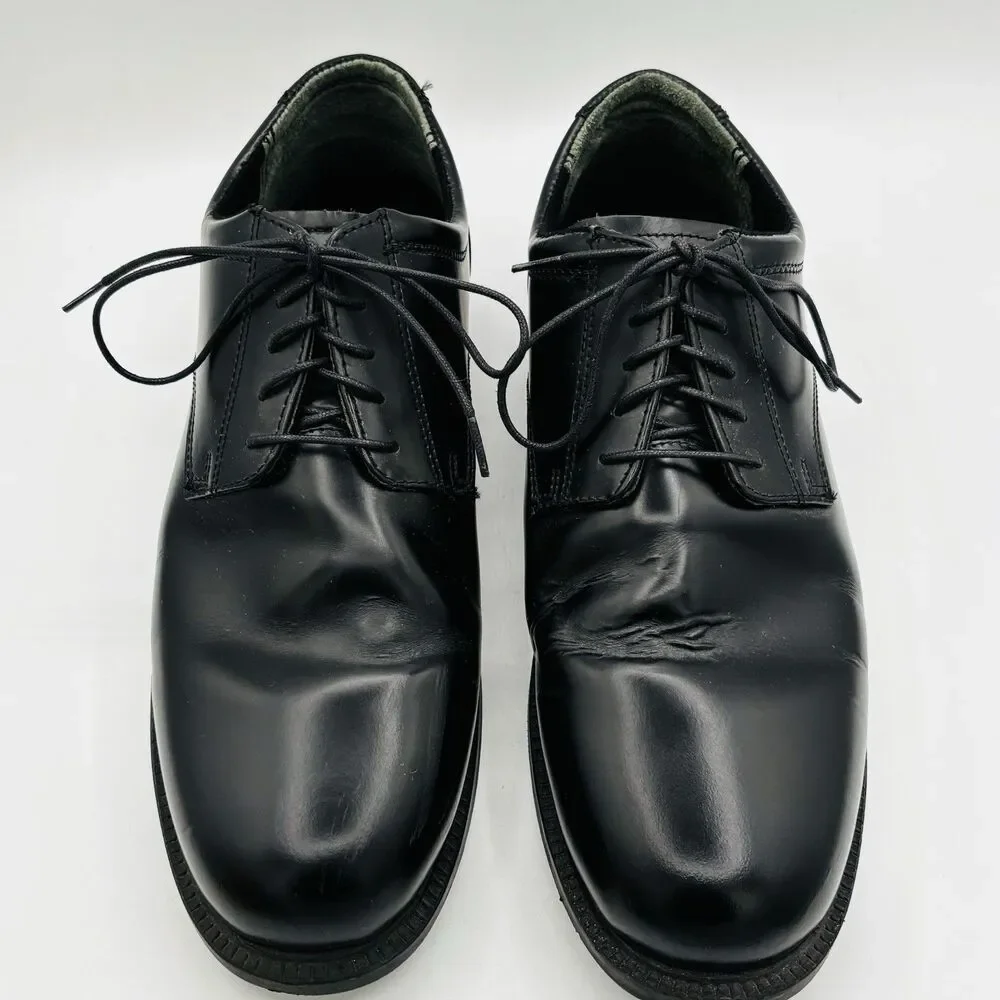 THOROGOOD 834-6041 Leather Oxford Shoe Black Mens 13W Womens 15W